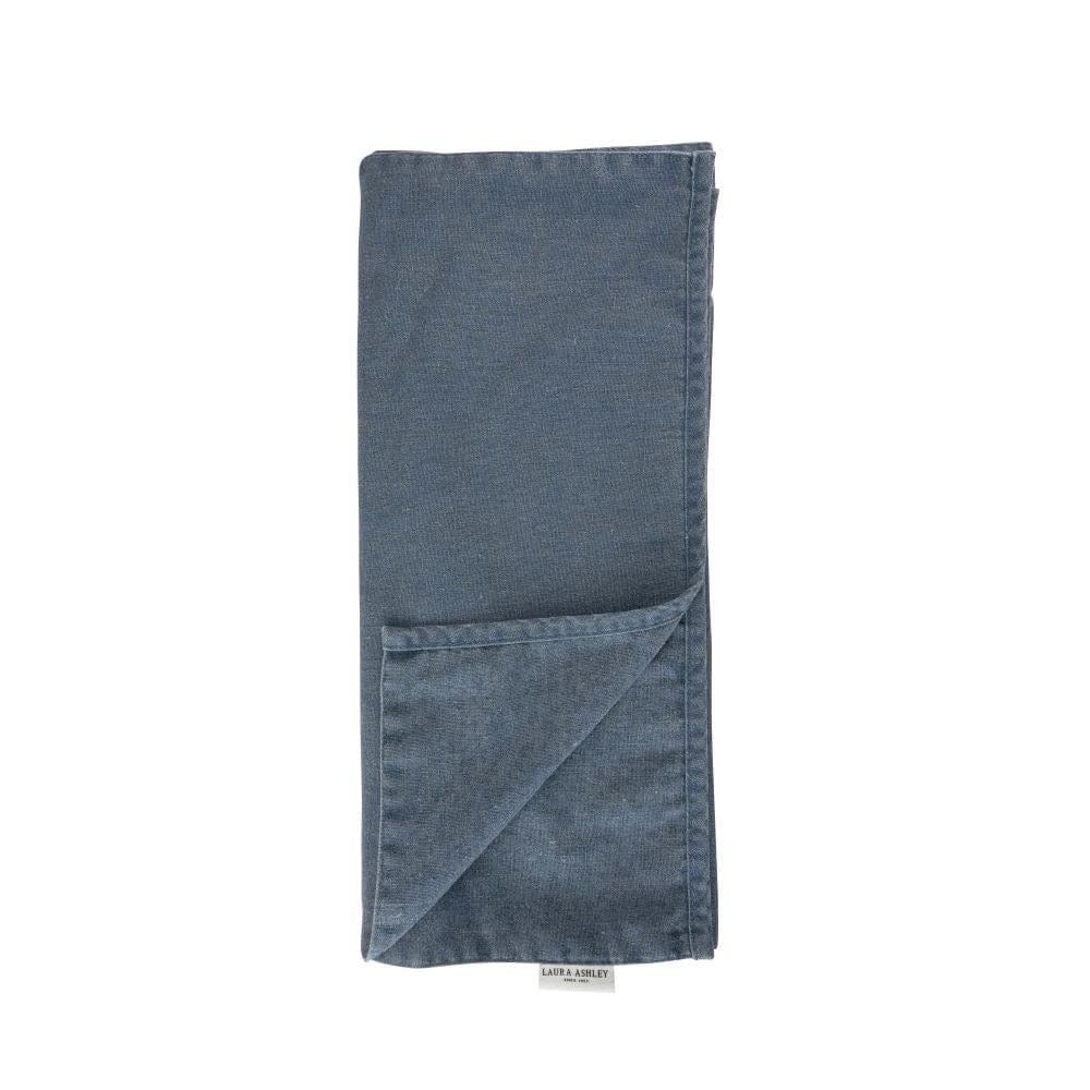 Laura Ashley Tablerunner Blue Double Sided Uni/Wild Clematis 40X150cm